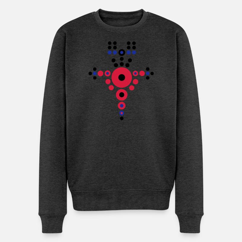 Wikinger Schild Nr.1 - Männer Premium Bio Pullover - Anthrazit meliert