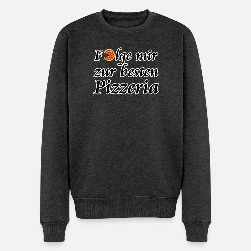 Beste Pizzeria, Pizza, Fun, Geschenk - Männer Premium Bio Pullover - Anthrazit meliert