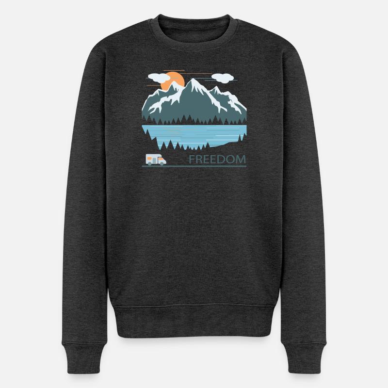 Camping - Pull Premium bio Homme - anthracite chiné