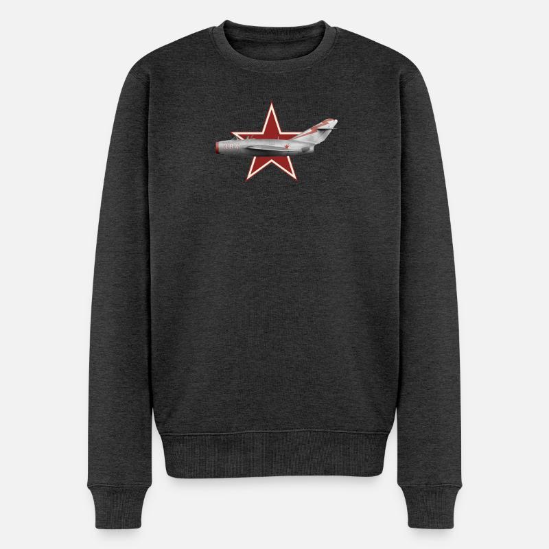 MiG 15 bis UdSSR - Männer Premium Bio Pullover - Anthrazit meliert