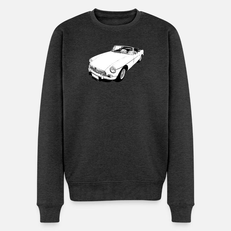 MG Roadster Classic Britischer Sportwagen - Männer Premium Bio Pullover - Anthrazit meliert