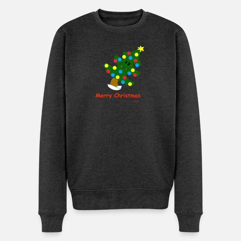 Arbre de Noël / Arbre de Noël - Pull Premium bio Homme - anthracite chiné