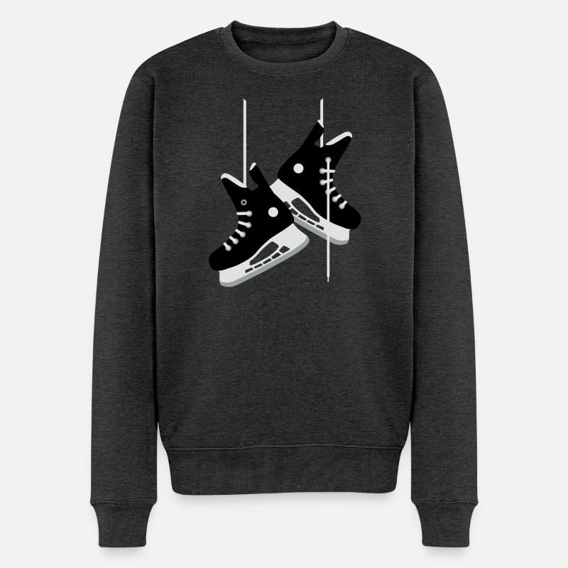 Eishockey-Schlittschuhe - Männer Premium Bio Pullover - Anthrazit meliert