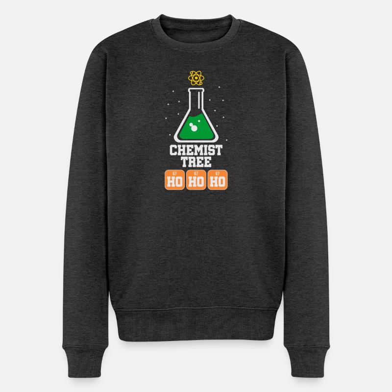Chemist Tree Oh Ho Ho Ho Chemistry Tree Christmas - Männer Premium Bio Pullover - Anthrazit meliert