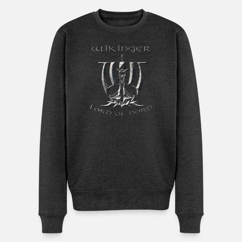 Wikinger 2 - Männer Premium Bio Pullover - Anthrazit meliert