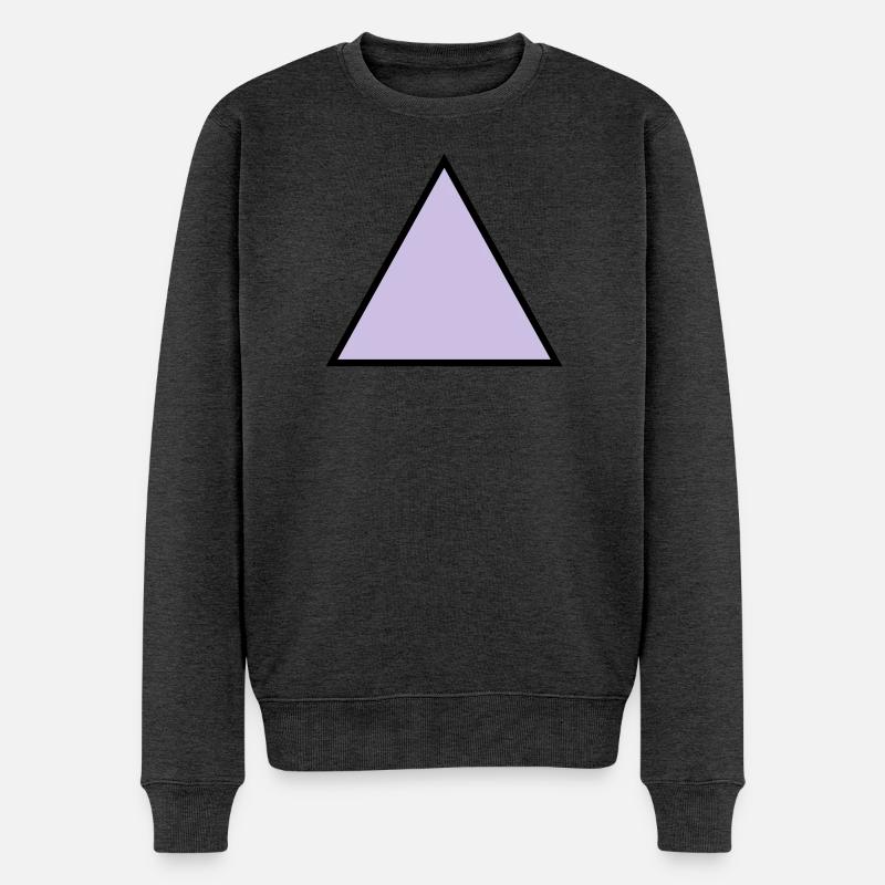 hipster triangle dreieck form - Männer Premium Bio Pullover - Anthrazit meliert