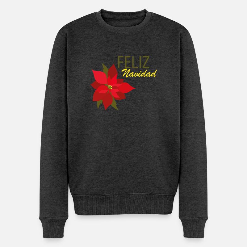 Feliz Navidad - Männer Premium Bio Pullover - Anthrazit meliert
