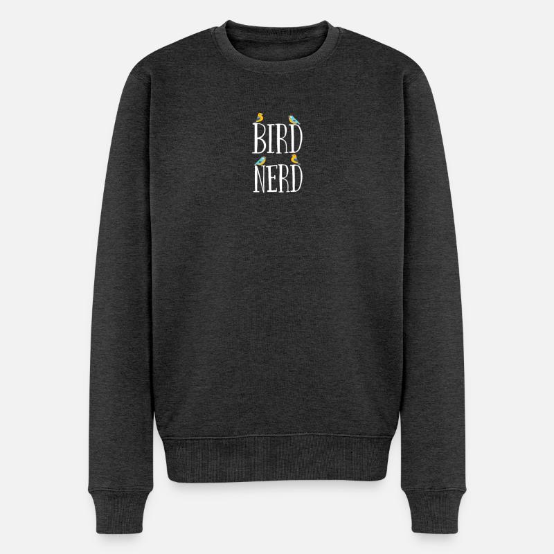 Vogelbeobachter Vogel Nerd - Männer Premium Bio Pullover - Anthrazit meliert