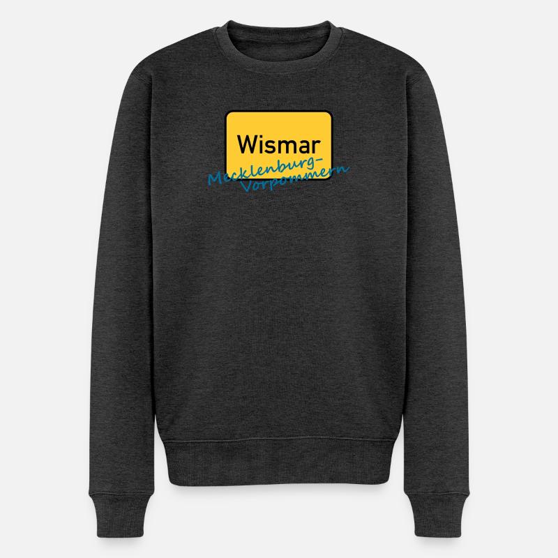 WISMAR - Männer Premium Bio Pullover - Anthrazit meliert