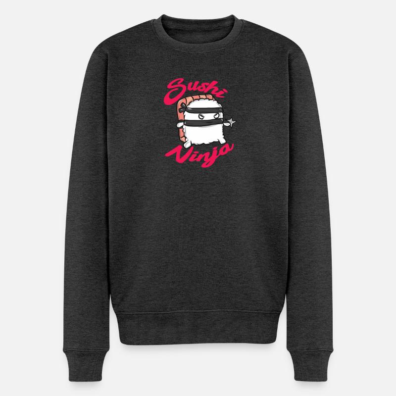 Sushi Essen Japan Geschenk - Männer Premium Bio Pullover - Anthrazit meliert