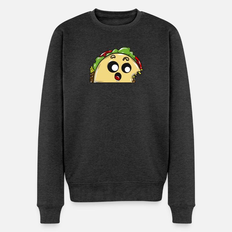 Taco Essen Mexico - Männer Premium Bio Pullover - Anthrazit meliert