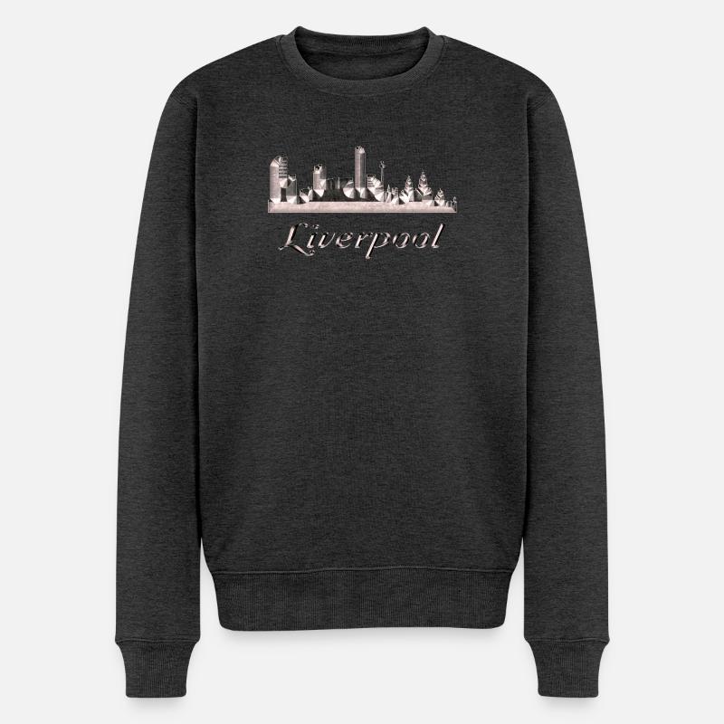 Liverpool - Männer Premium Bio Pullover - Anthrazit meliert