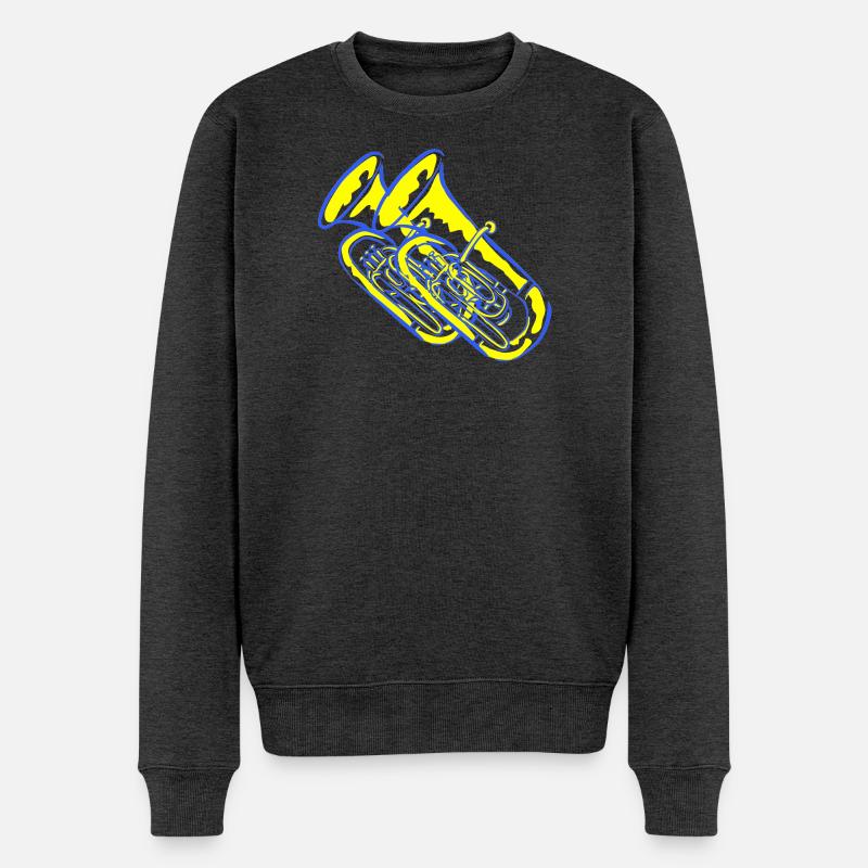 tuba - Männer Premium Bio Pullover - Anthrazit meliert