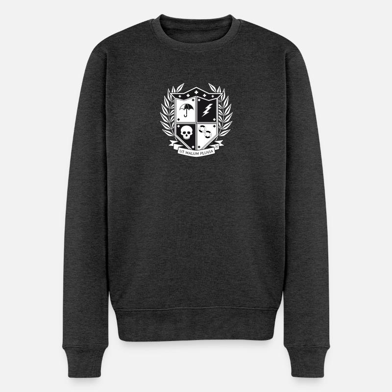 Ut Malum Pluvia - Männer Premium Bio Pullover - Anthrazit meliert
