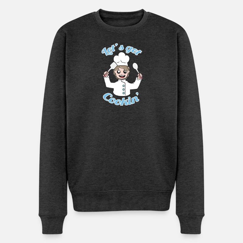Lass uns kochen! - Männer Premium Bio Pullover - Anthrazit meliert