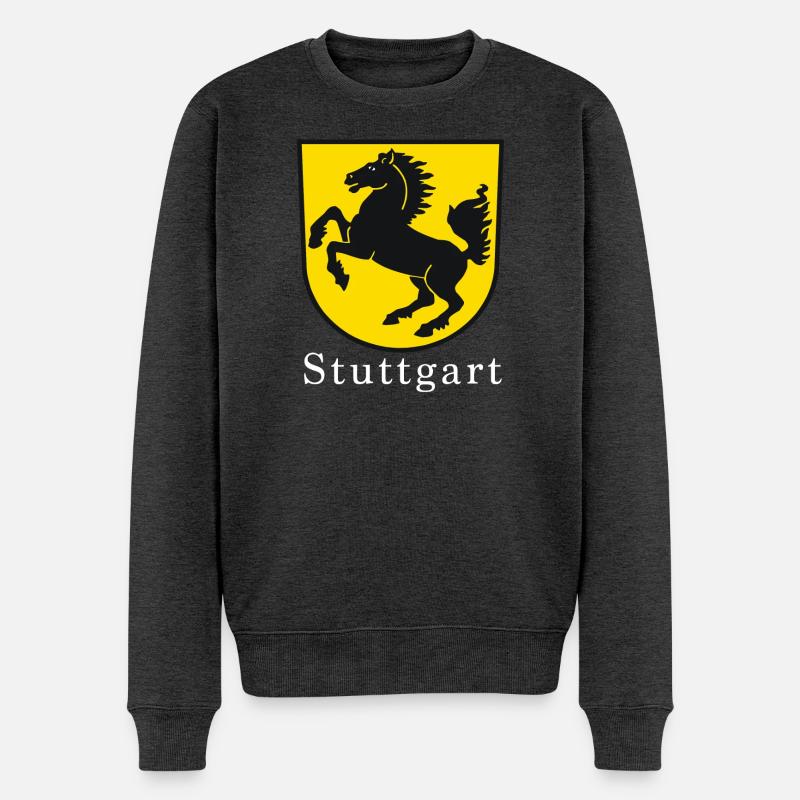 Stuttgart - Männer Premium Bio Pullover - Anthrazit meliert