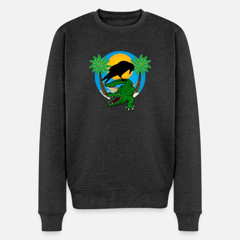 Palmen aus Plastik - Männer Premium Bio Pullover - Anthrazit meliert