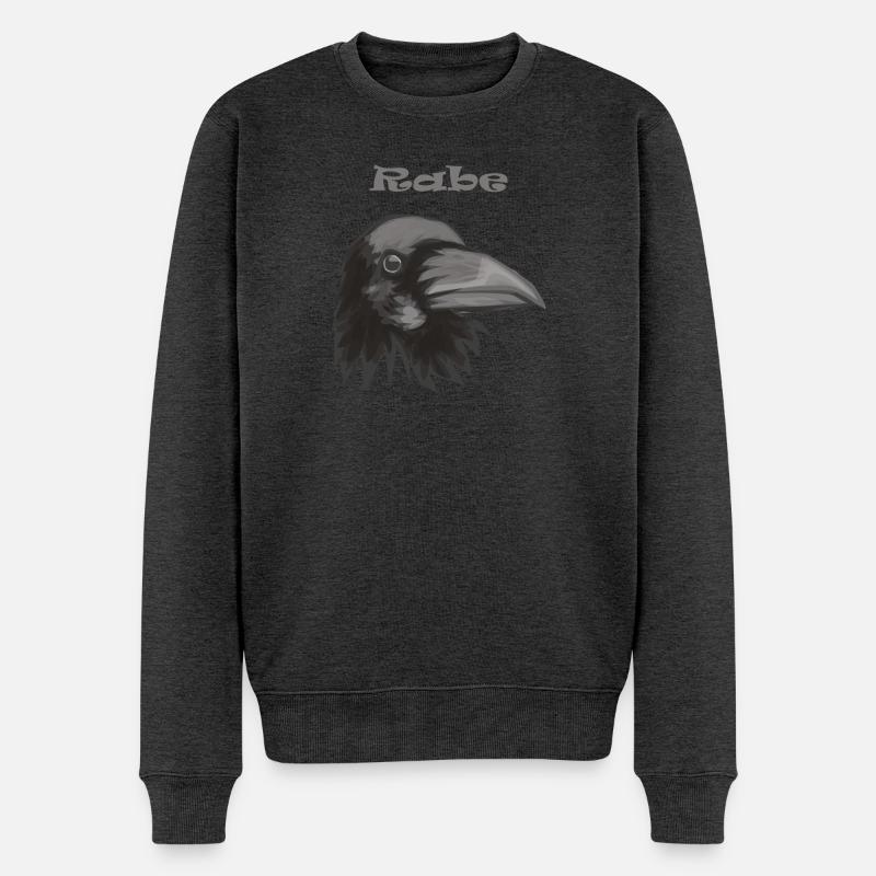 Rabe - Männer Premium Bio Pullover - Anthrazit meliert