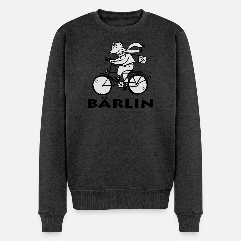 Berliner Bär / Bärliner Bär - Männer Premium Bio Pullover - Anthrazit meliert