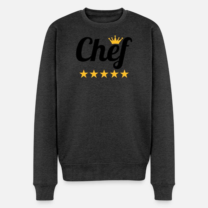 Chef - Pull Premium bio Homme - anthracite chiné