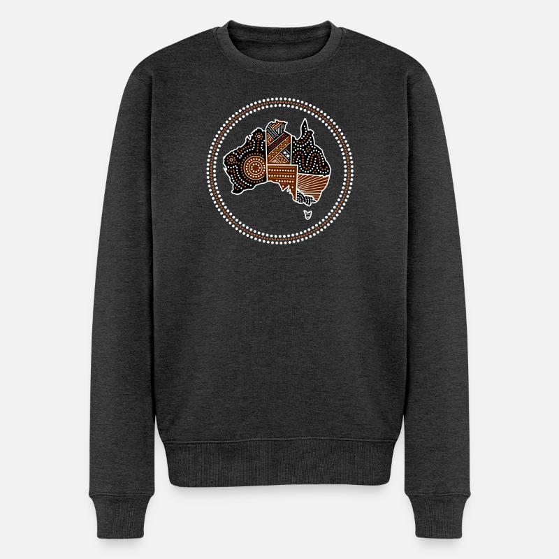 australia - Männer Premium Bio Pullover - Anthrazit meliert