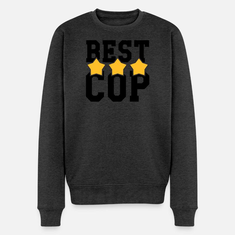 Best Cop ! - Pull Premium bio Homme - anthracite chiné