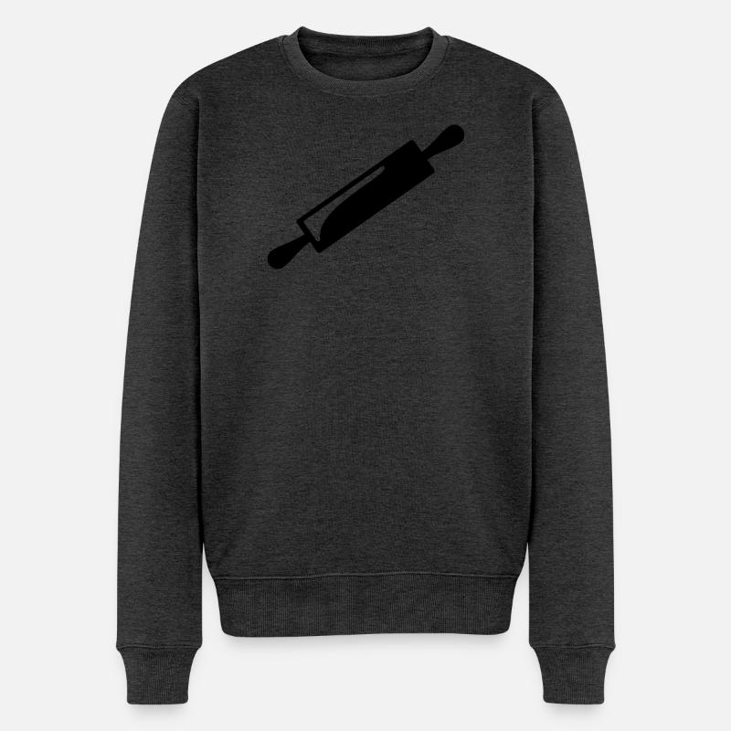 Nudelholz - Männer Premium Bio Pullover - Anthrazit meliert