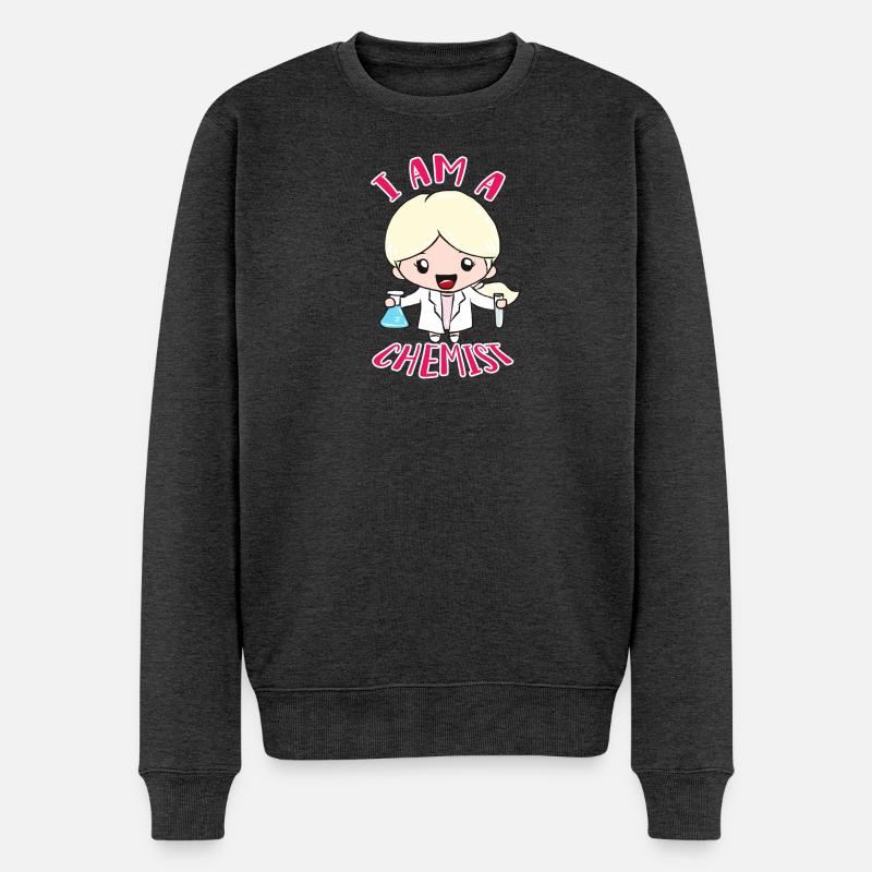Chemiker - Männer Premium Bio Pullover - Anthrazit meliert
