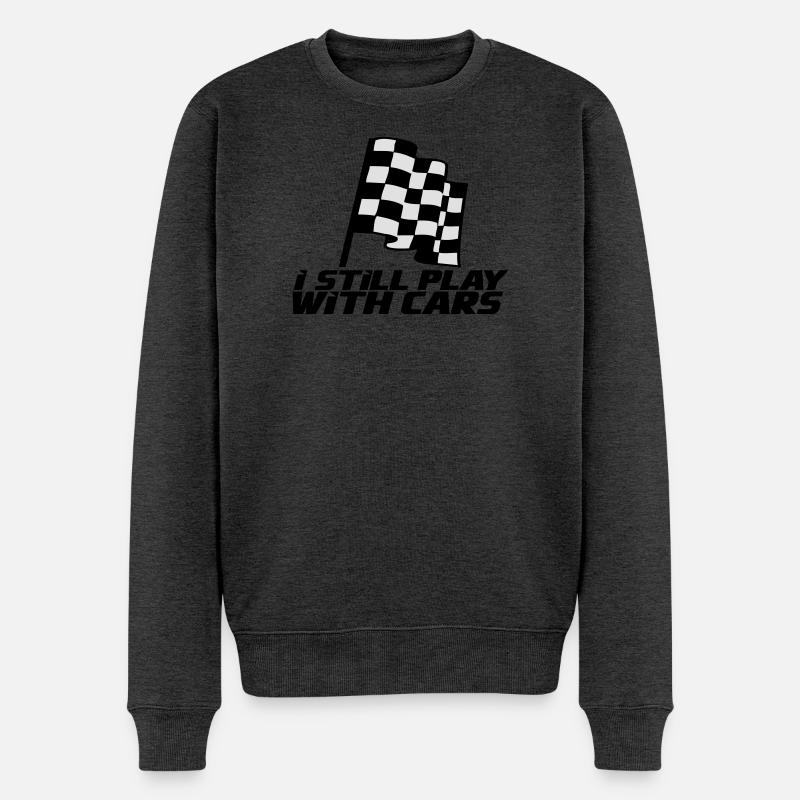 Autos - Männer Premium Bio Pullover - Anthrazit meliert