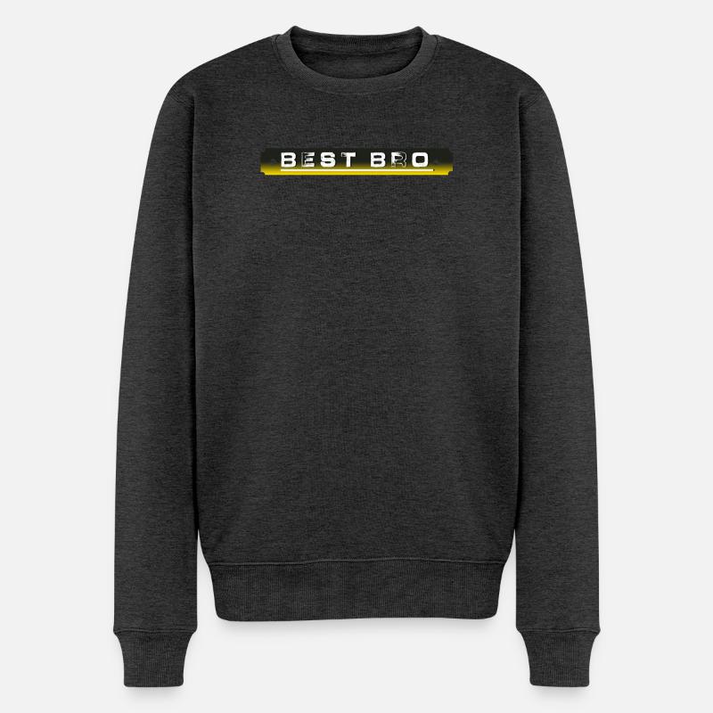 Best bro - Männer Premium Bio Pullover - Anthrazit meliert