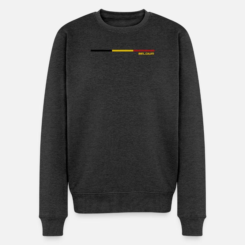 DRAPEAU BELGIUM - Pull Premium bio Homme - anthracite chiné