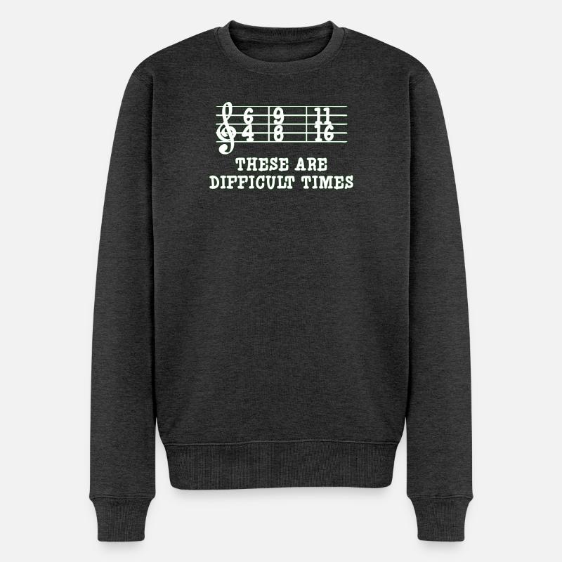 Klassische Musik - Männer Premium Bio Pullover - Anthrazit meliert