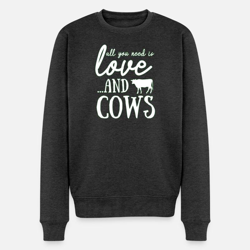 Bauer - Männer Premium Bio Pullover - Anthrazit meliert