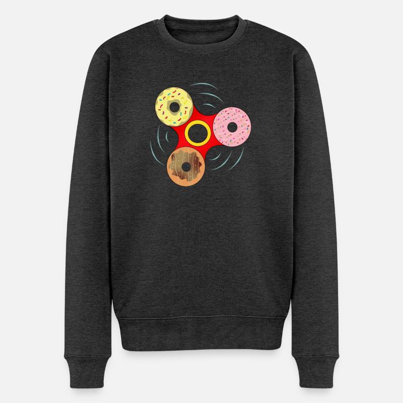 Donut Fidget Spinner Sweet Mashup - Männer Premium Bio Pullover - Anthrazit meliert