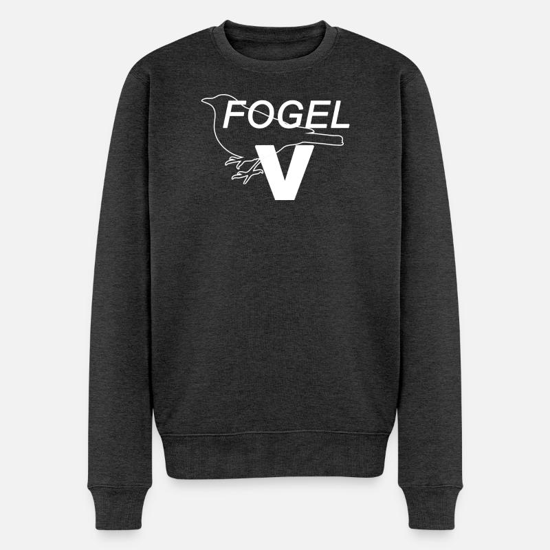 Fogel V - Männer Premium Bio Pullover - Anthrazit meliert