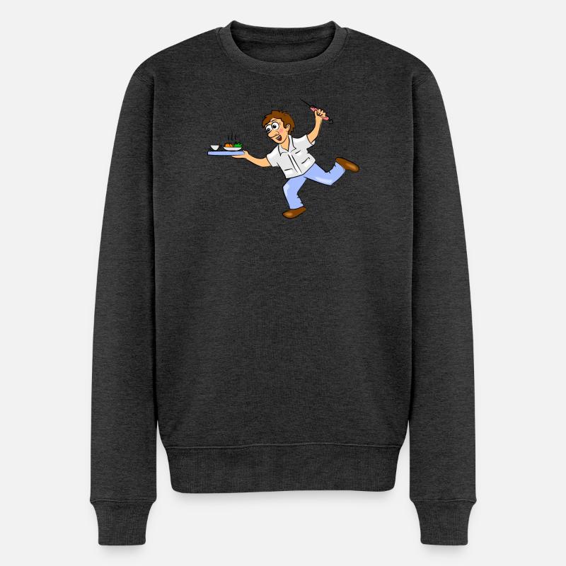 Pfleger Gesundheit Medizin - Männer Premium Bio Pullover - Anthrazit meliert