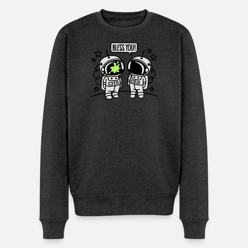 Bless you! - Männer Premium Bio Pullover - Anthrazit meliert