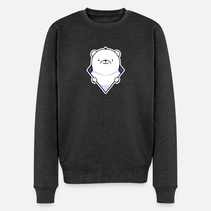 Eisbär - Männer Premium Bio Pullover - Anthrazit meliert