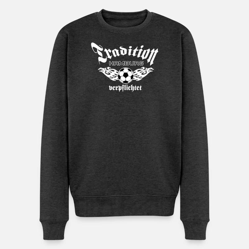 Hamburg , Tradition , Tradition verpflichtet (25) - Männer Premium Bio Pullover - Anthrazit meliert