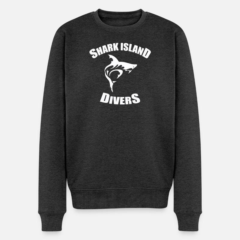 PLONGEURS DE SHARK ISLAND - Pull Premium bio Homme - anthracite chiné