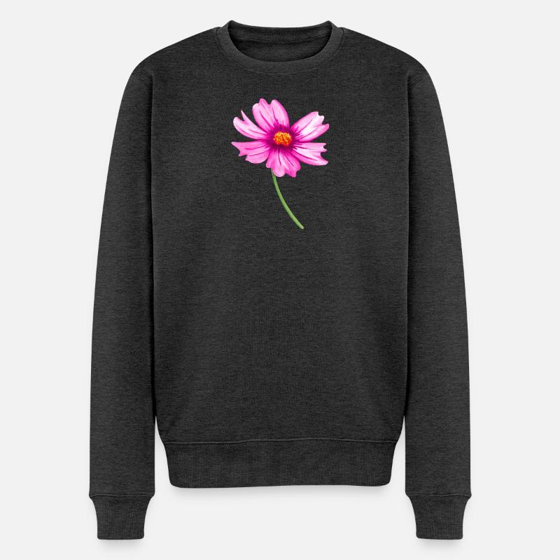 fleur - Pull Premium bio Homme - anthracite chiné