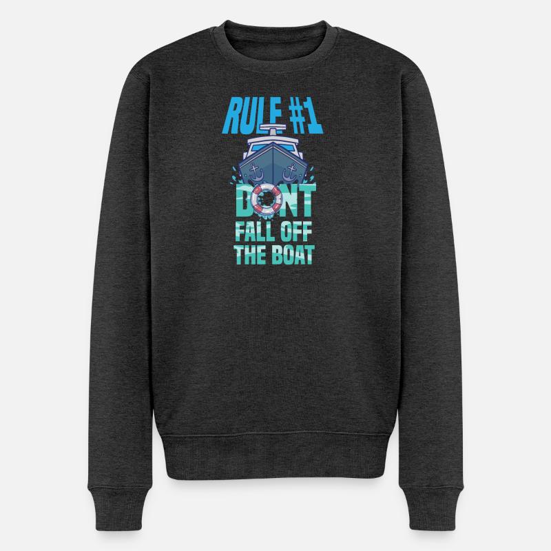Boot Humor - Männer Premium Bio Pullover - Anthrazit meliert