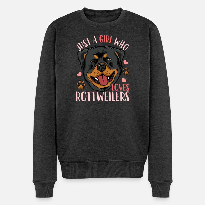 Rottweiler - Männer Premium Bio Pullover - Anthrazit meliert