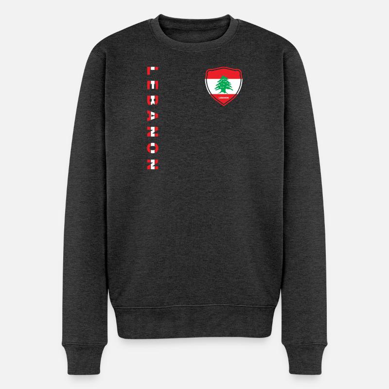 Libanon Beirut Libanese Libanesin Libanesisch LBN - Männer Premium Bio Pullover - Anthrazit meliert