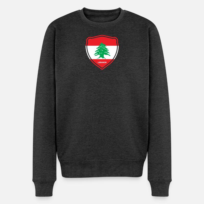Libanon Beirut Libanese Libanesin Libanesisch LBN - Männer Premium Bio Pullover - Anthrazit meliert