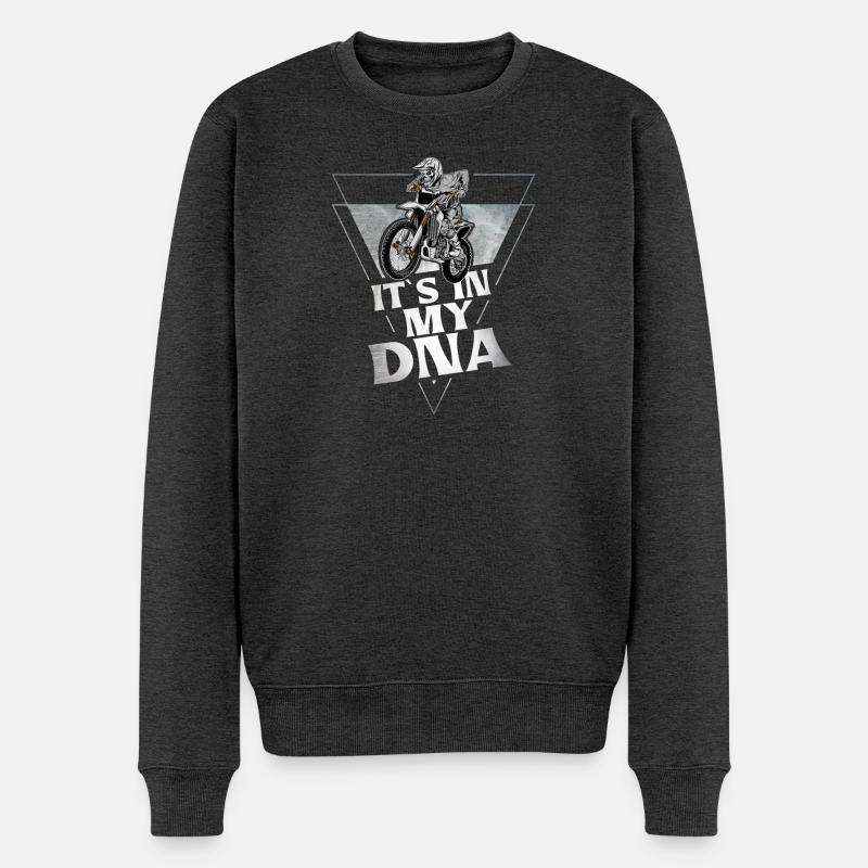 Motocross - Männer Premium Bio Pullover - Anthrazit meliert