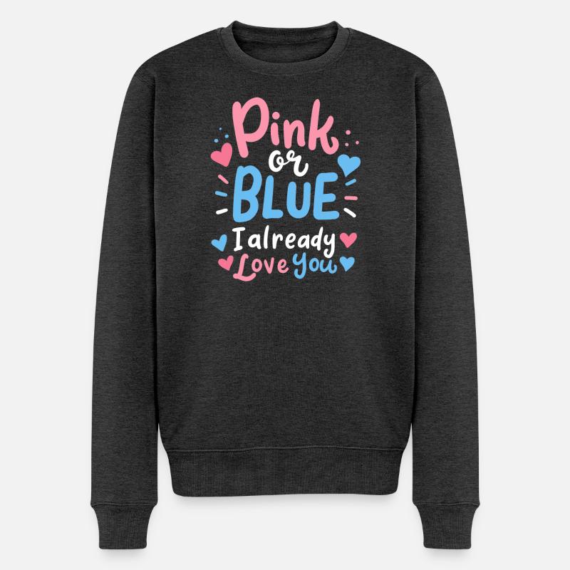 Gender Reveal Party - Männer Premium Bio Pullover - Anthrazit meliert