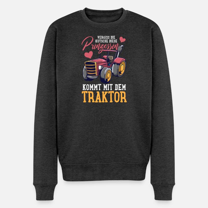 Traktor Landwirtschaft - Männer Premium Bio Pullover - Anthrazit meliert
