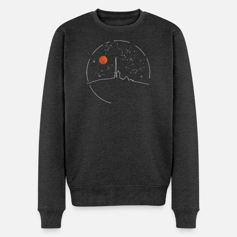 Harz Style, Brocken Universum, Wir lieben den Harz - Männer Premium Bio Pullover - Anthrazit meliert