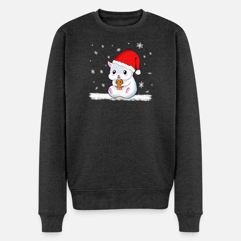 Cadeau de Noël Biscuit Snow pour hamster - Pull Premium bio Homme - anthracite chiné